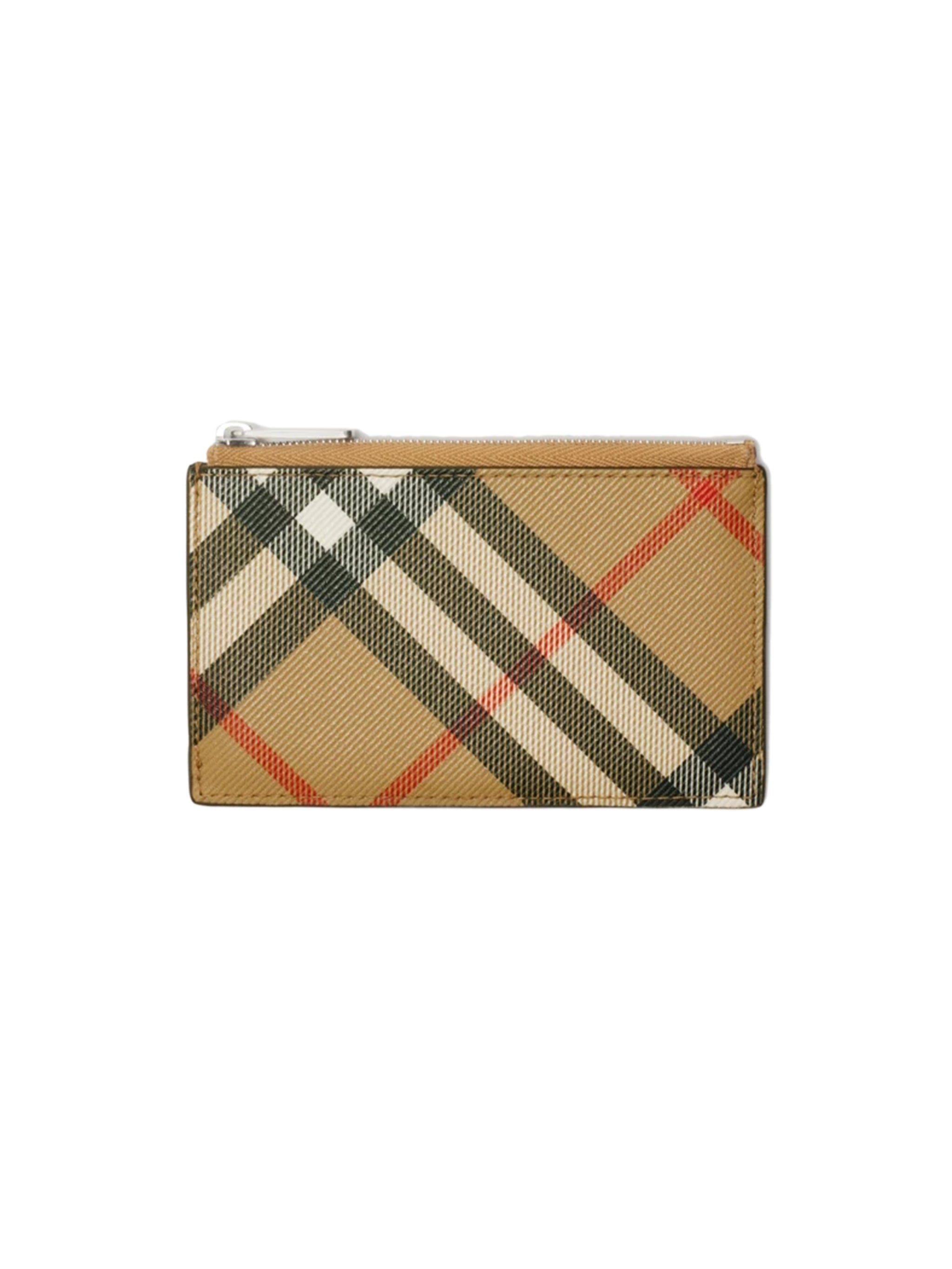 Check credit card holder with zip Burberry Beige Grifo210