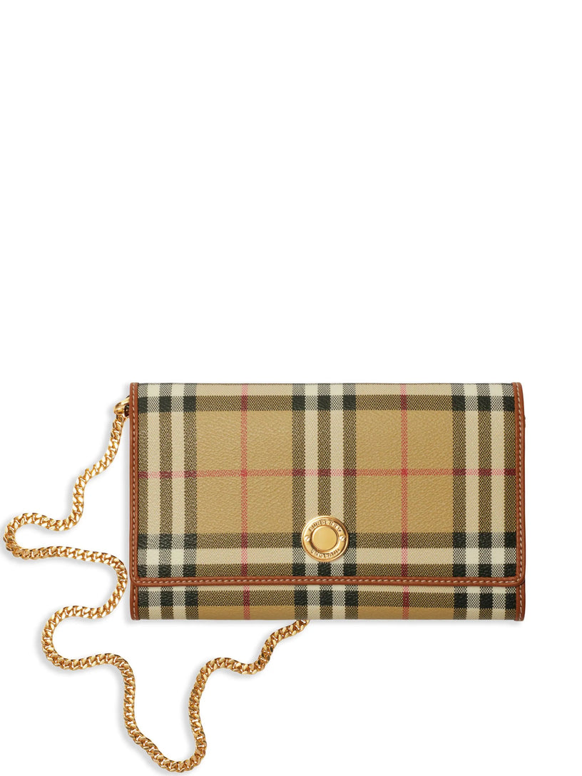 Burberry Check wallet on chain