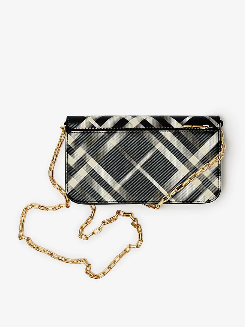 Check wallet with chain shoulder strap