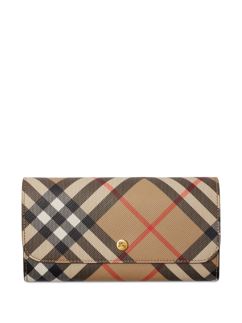 Burberry Check continental wallet