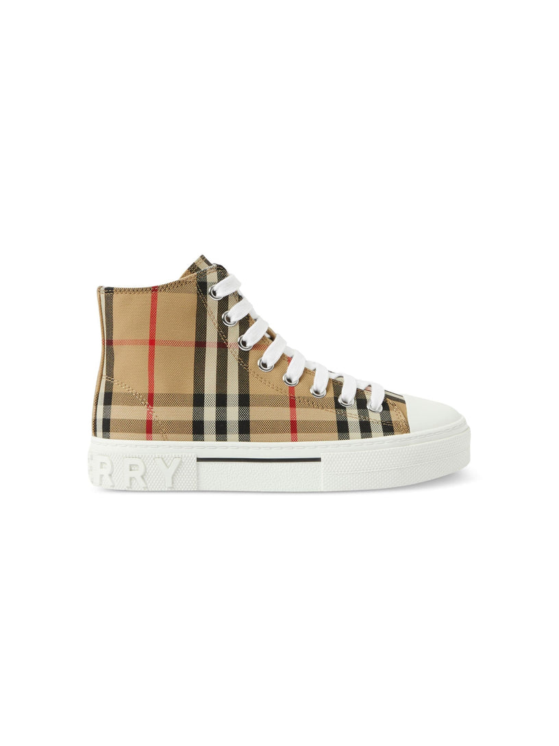 Burberry Kids Check high-top sneakers