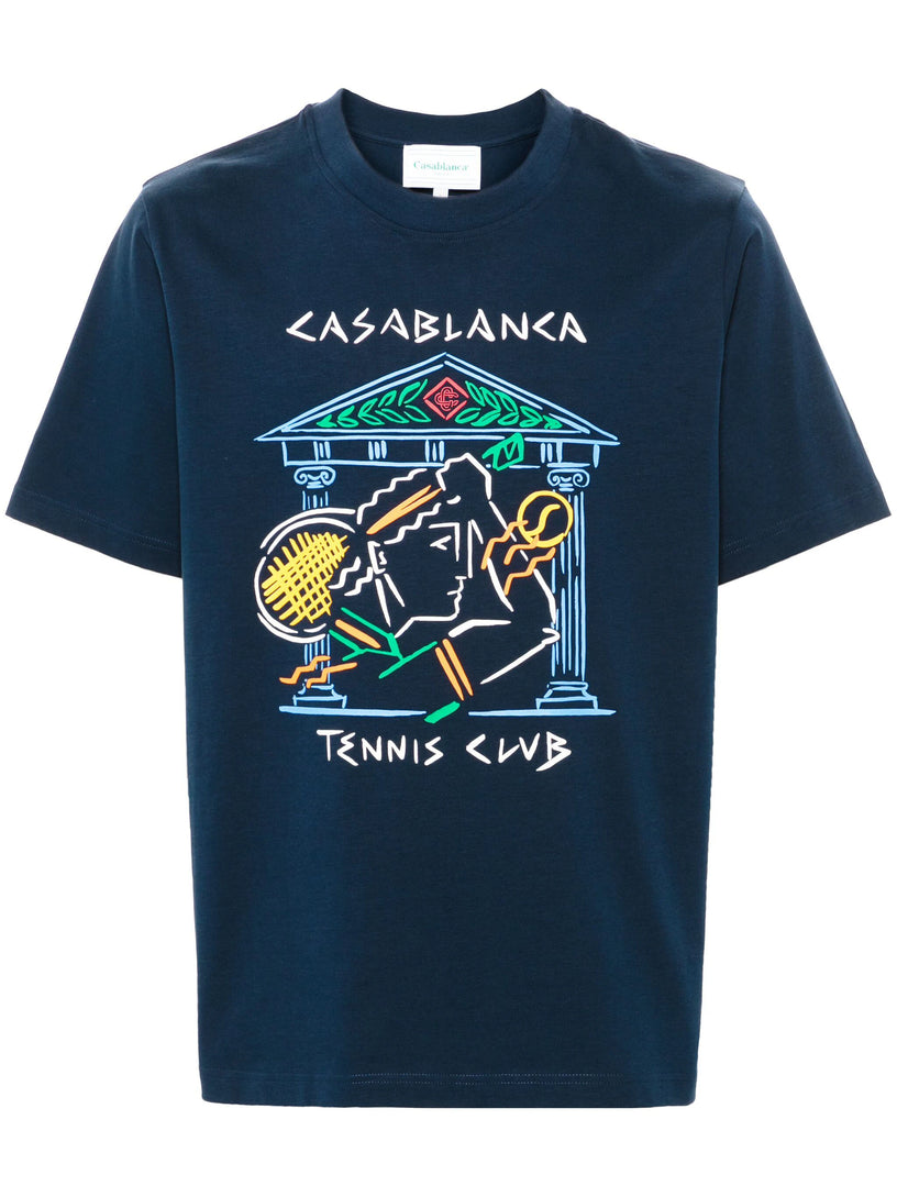 CASABLANCA Crayon temple tennis club t-shirt