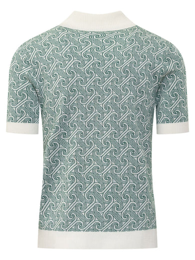 Column Jacquard Monogram Polo Shirt