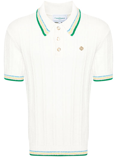 Bouclé polo shirt