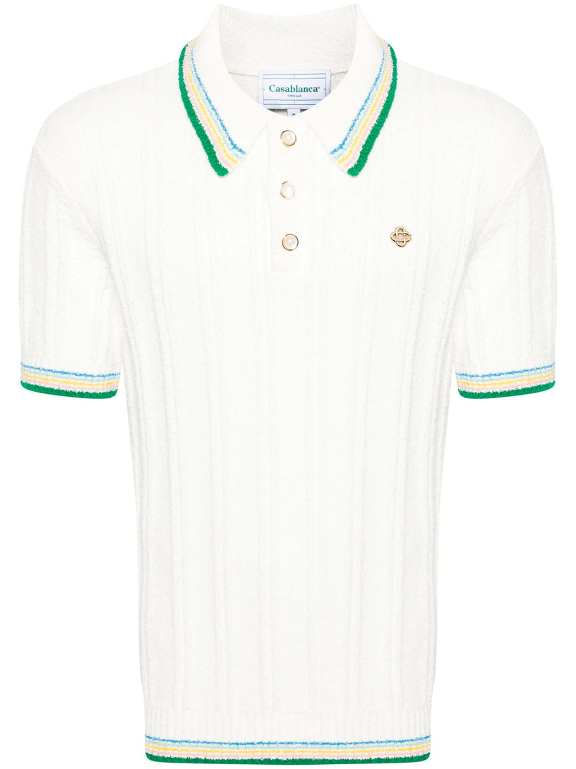 Bouclé polo shirt