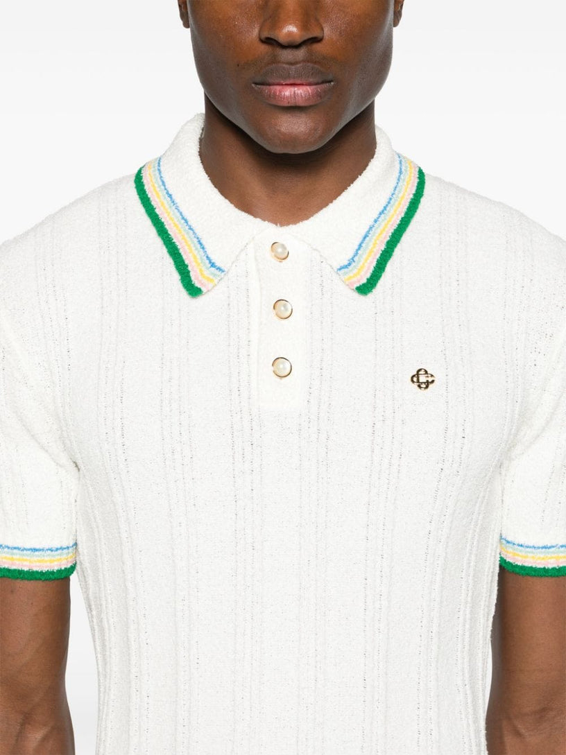 Bouclé polo shirt