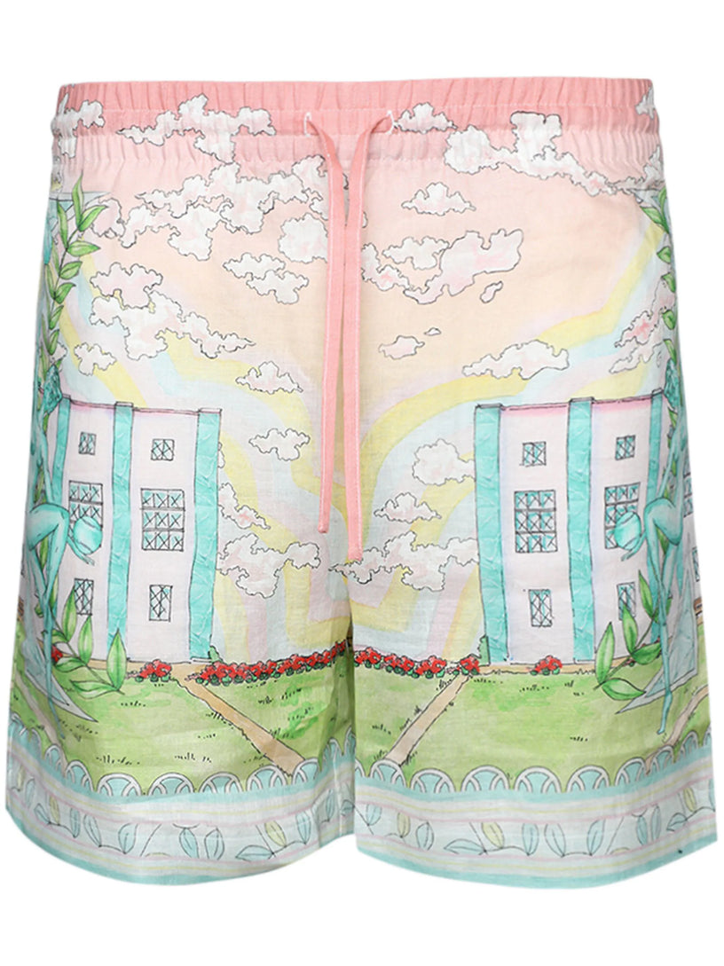 CASABLANCA Vase linen shorts