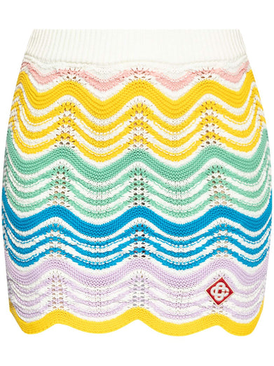 Gradient Wave Crochet Skirt