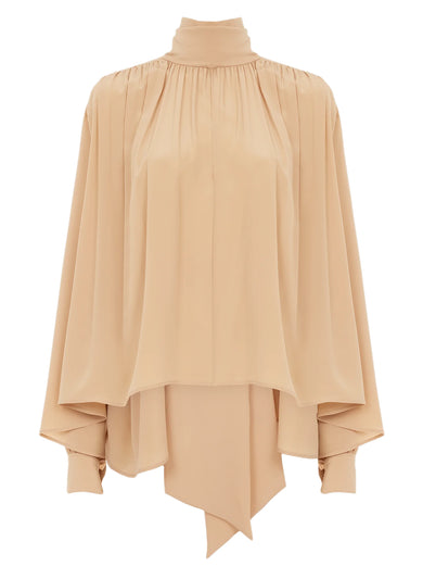 Boxy lavallière blouse