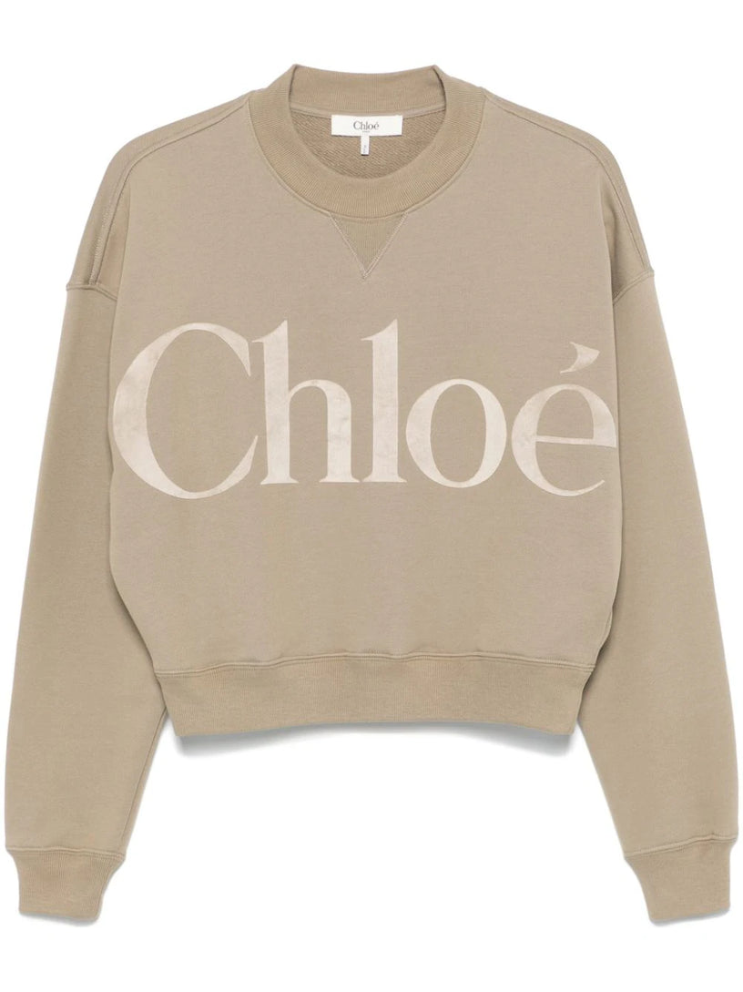 Chloé Loose pullover in cotton fleece