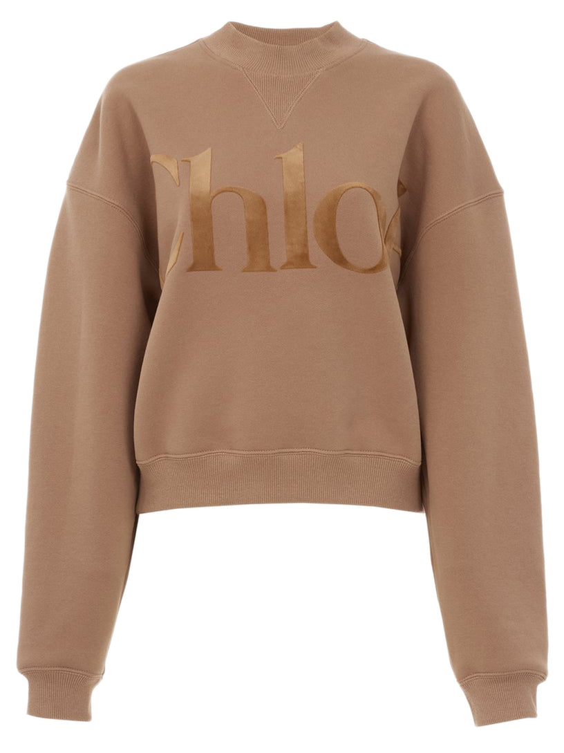 Chloé Loose pullover in cotton fleece