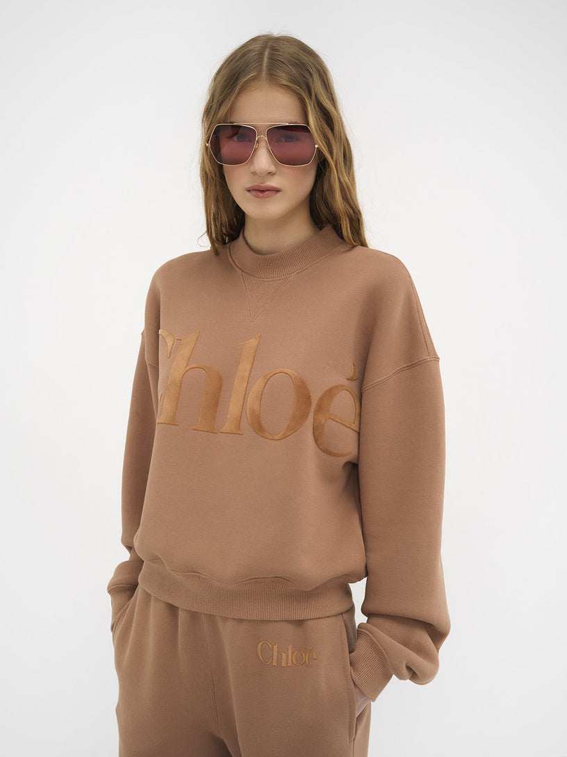 Loose pullover in cotton fleece