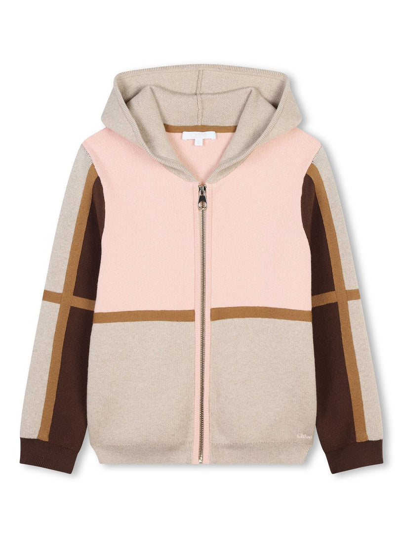 Chloé Kids Cardigan with color-block design