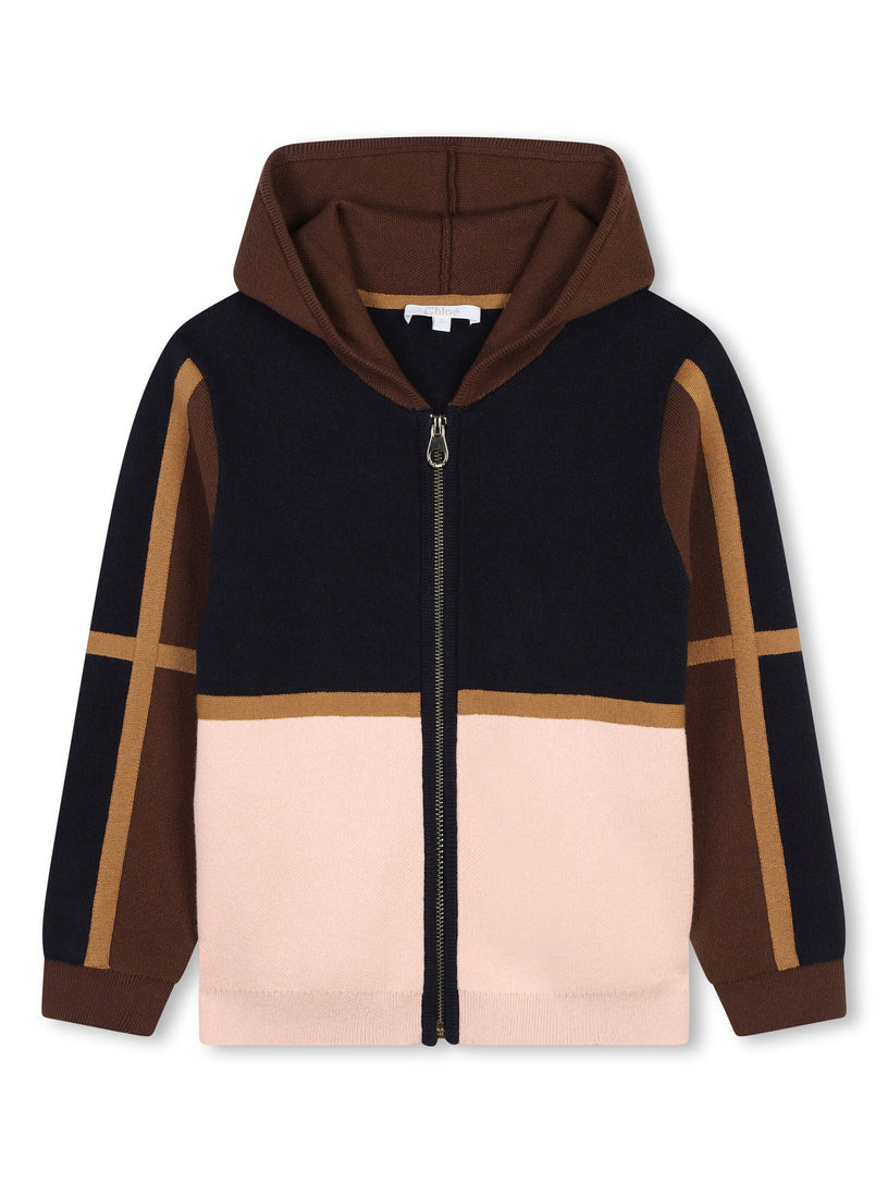 Chloé Kids Cardigan with color-block design