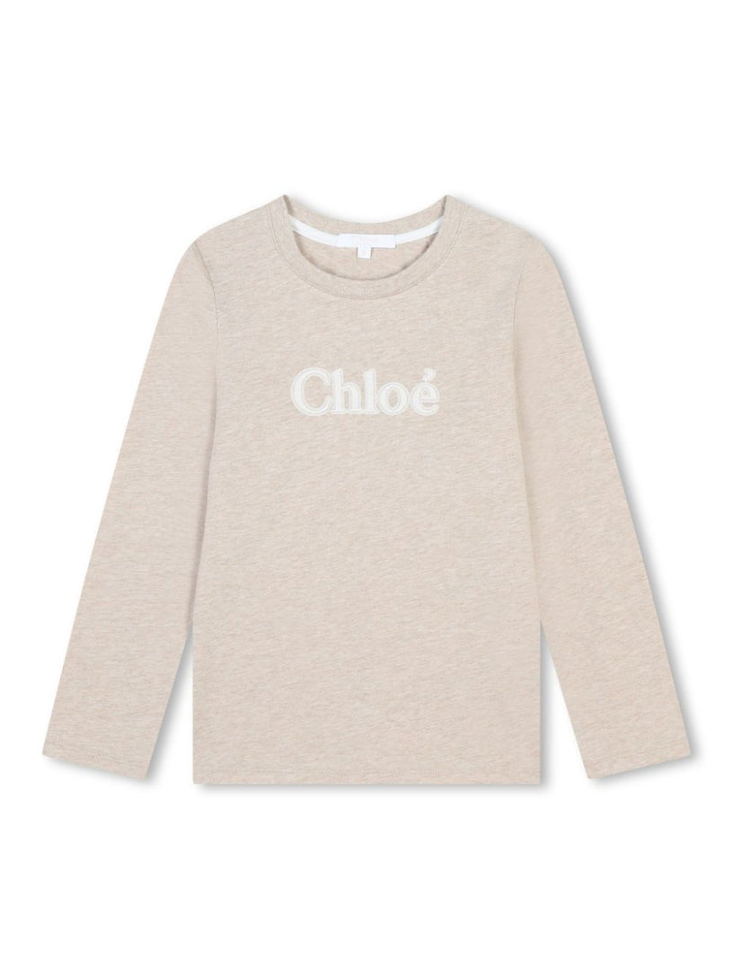 Chloé Kids Long-sleeved t-shirt with embroidery