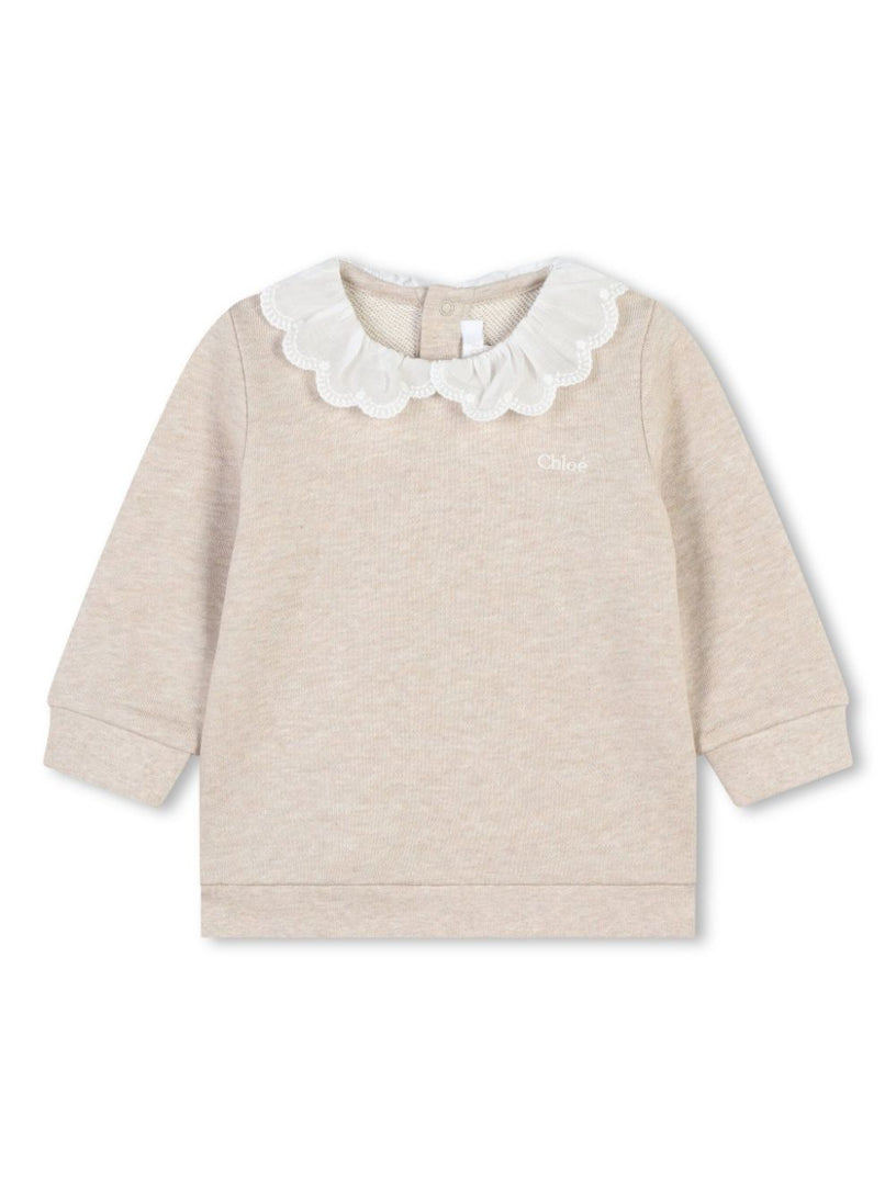 Chloé Kids Sweatshirt with peter pan collar