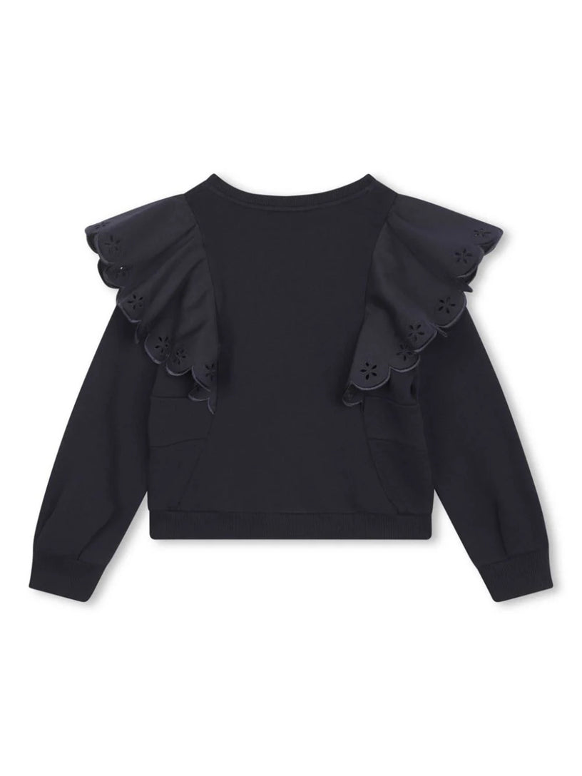 Ruffle-detail sweatshirt