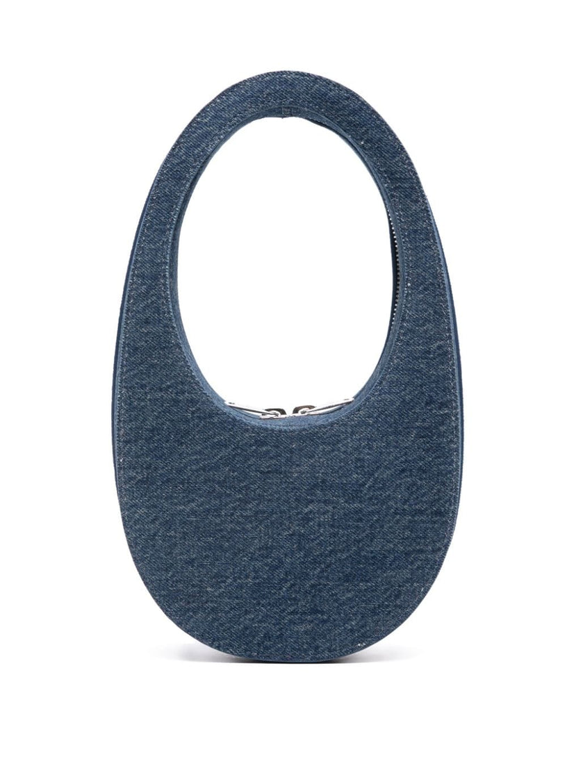 Denim mini swipe bag