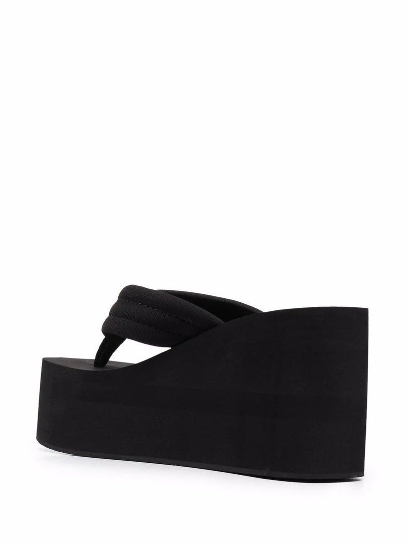 Logo sandal with wedge