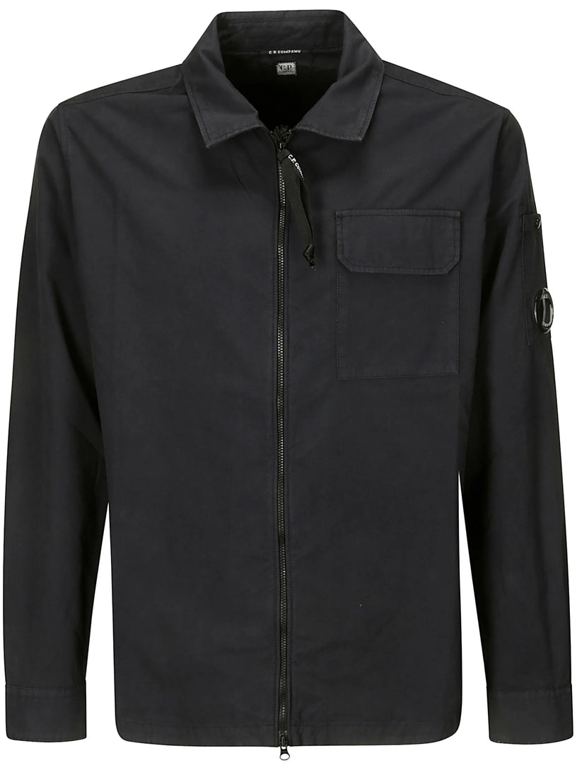 Organic Gabardine Zipped Overshirt