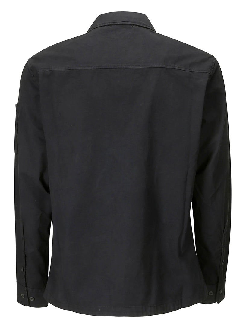 Organic Gabardine Zipped Overshirt