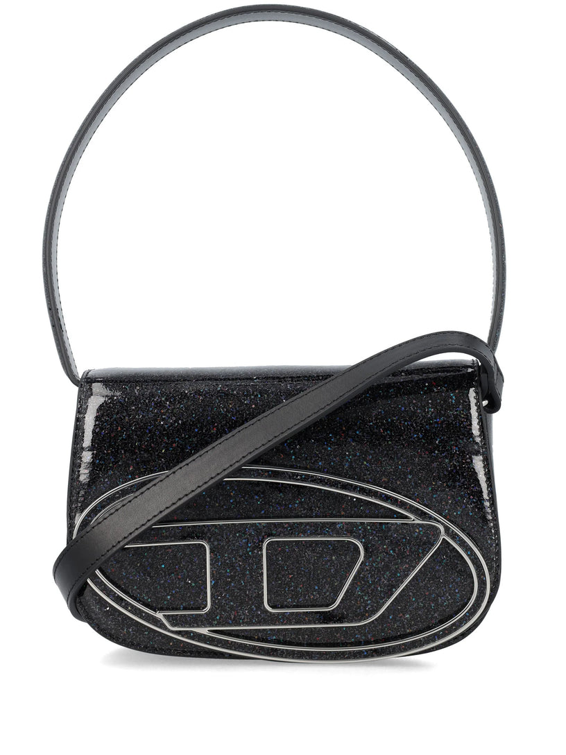 DIESEL 1dr-iconic shoulder bag with macro glitter