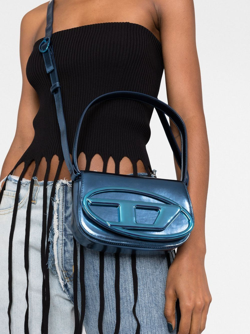 1DR-Iconic shoulder bag in mirrored leather