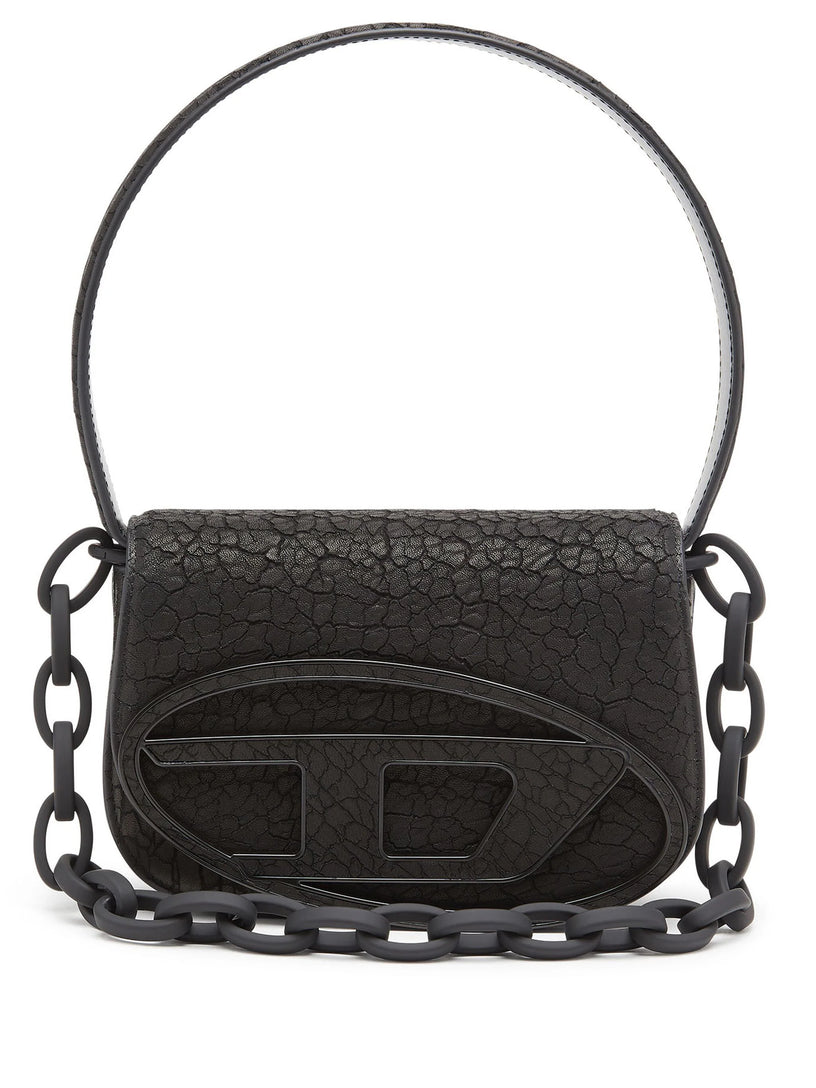 DIESEL 1dr-iconic dry leather shoulder bag