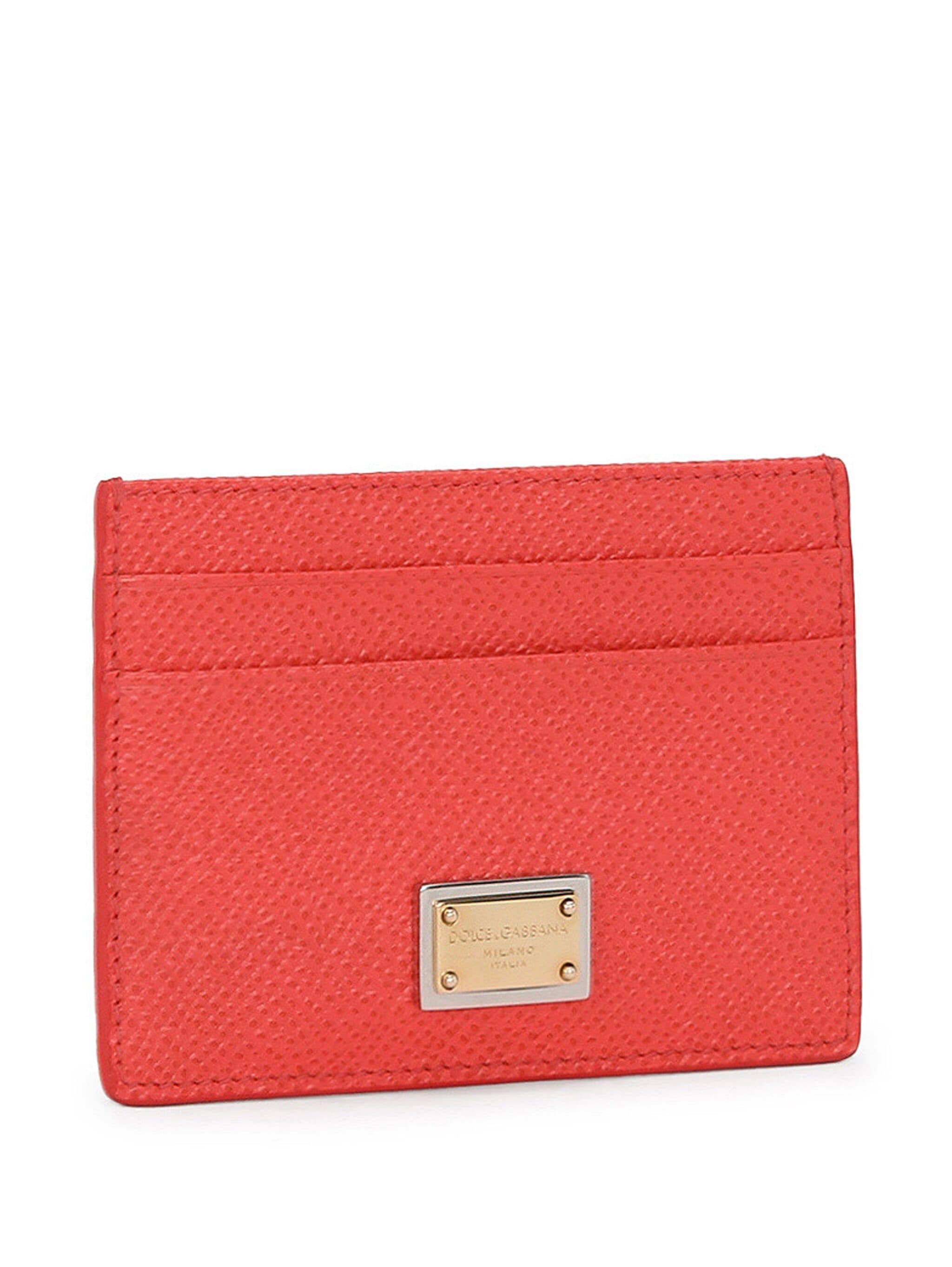 Portacarte con Targhetta Dolce Gabbana Arancione Grifo210