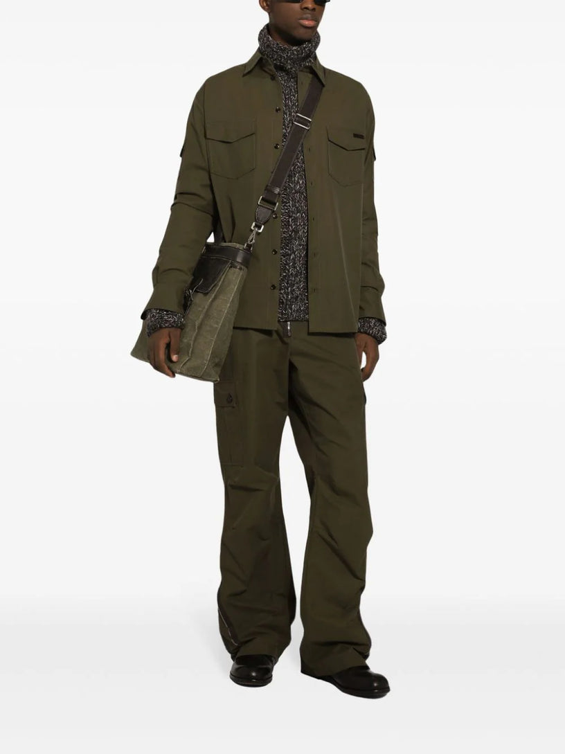 Cargo trousers in techno canvas