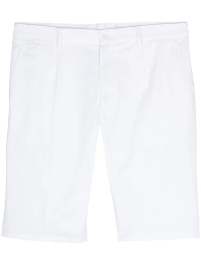 Stretch cotton Bermuda shorts with DG patch