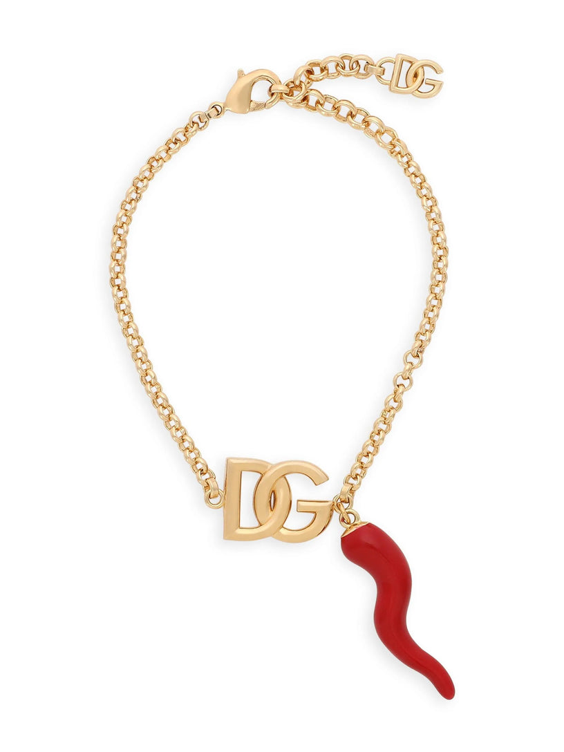 Dolce & Gabbana Bracelet with dg logo and horn charms