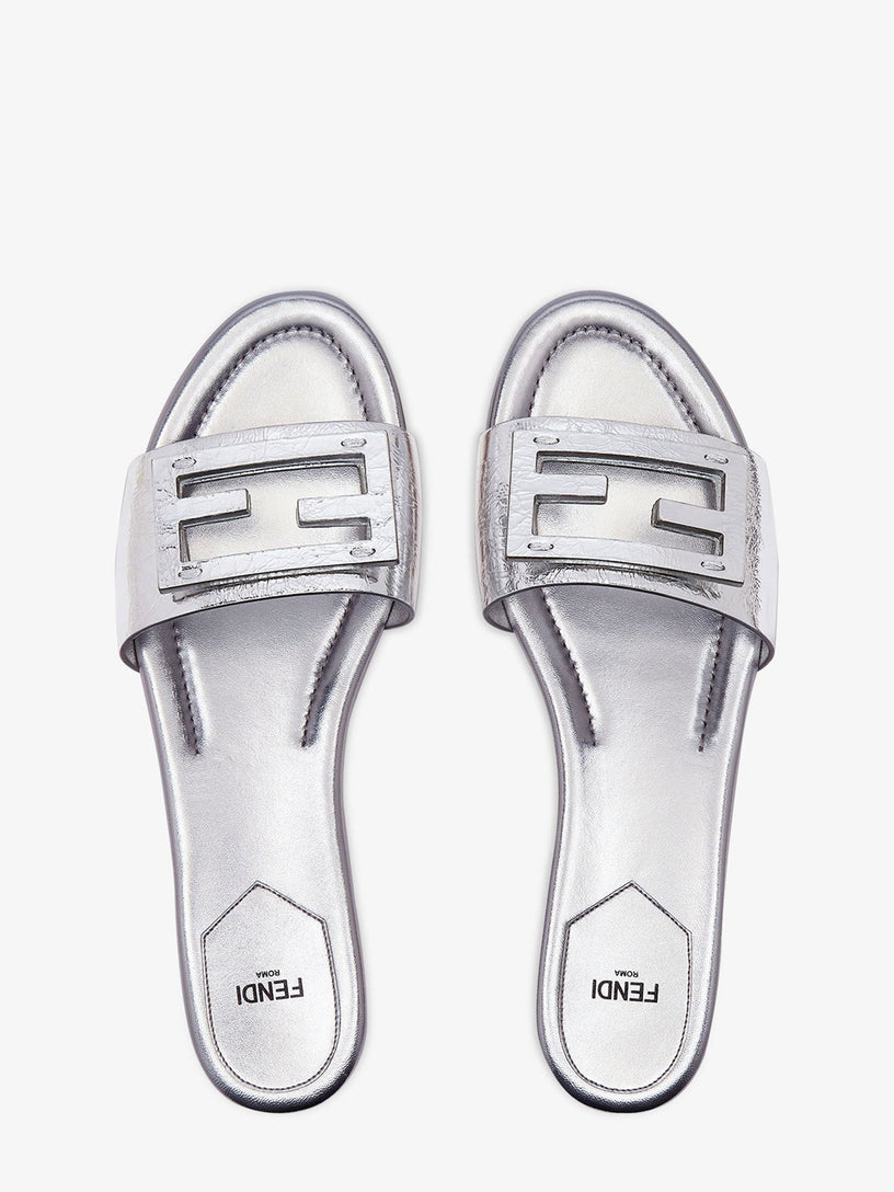 Metallic leather slide