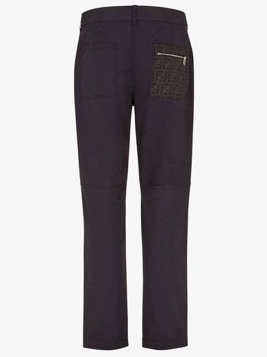 Black gabardine trousers