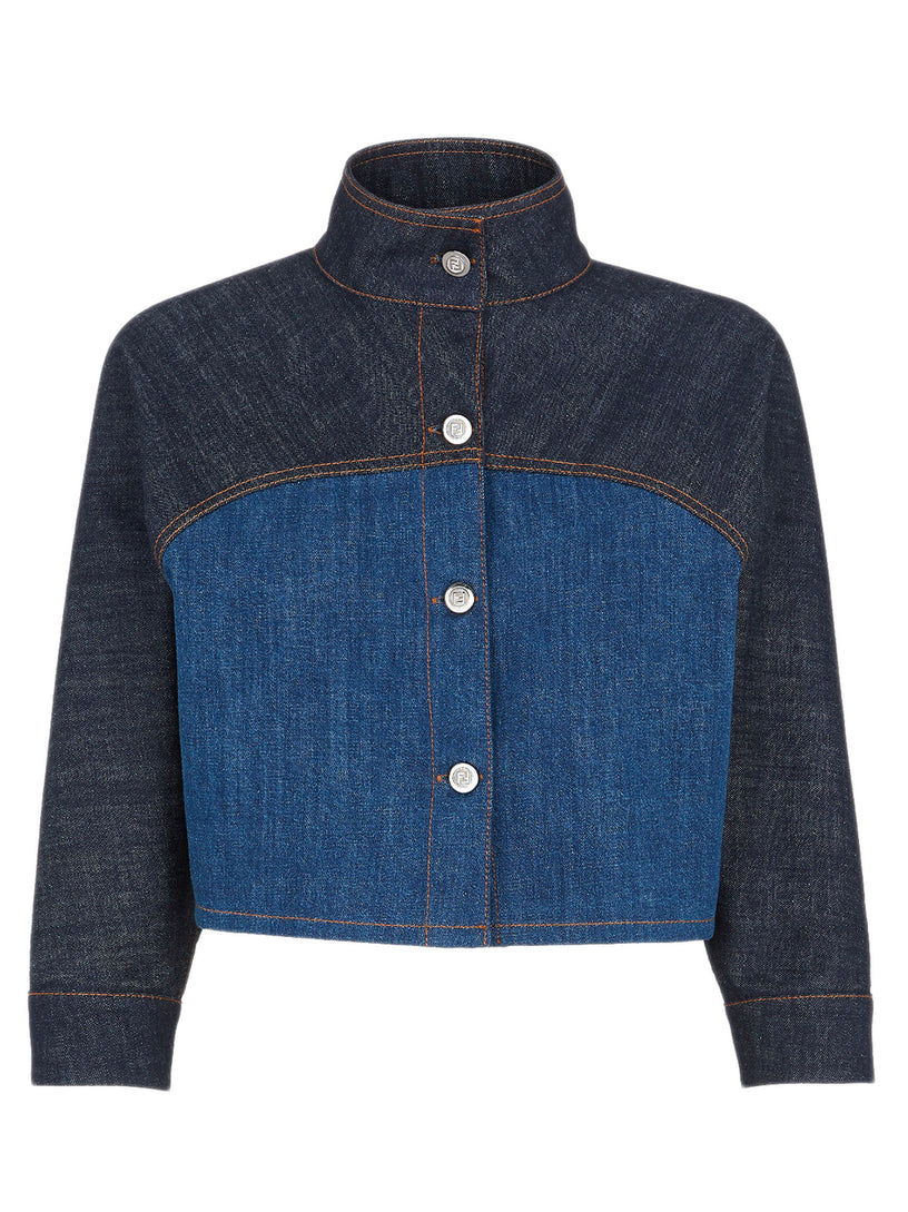 FENDI Blue two-tone denim jacket