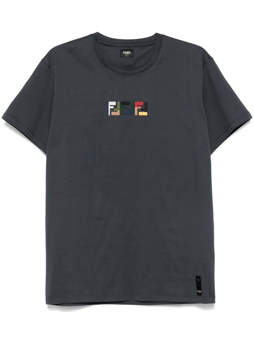 Dark gray cotton T-shirt