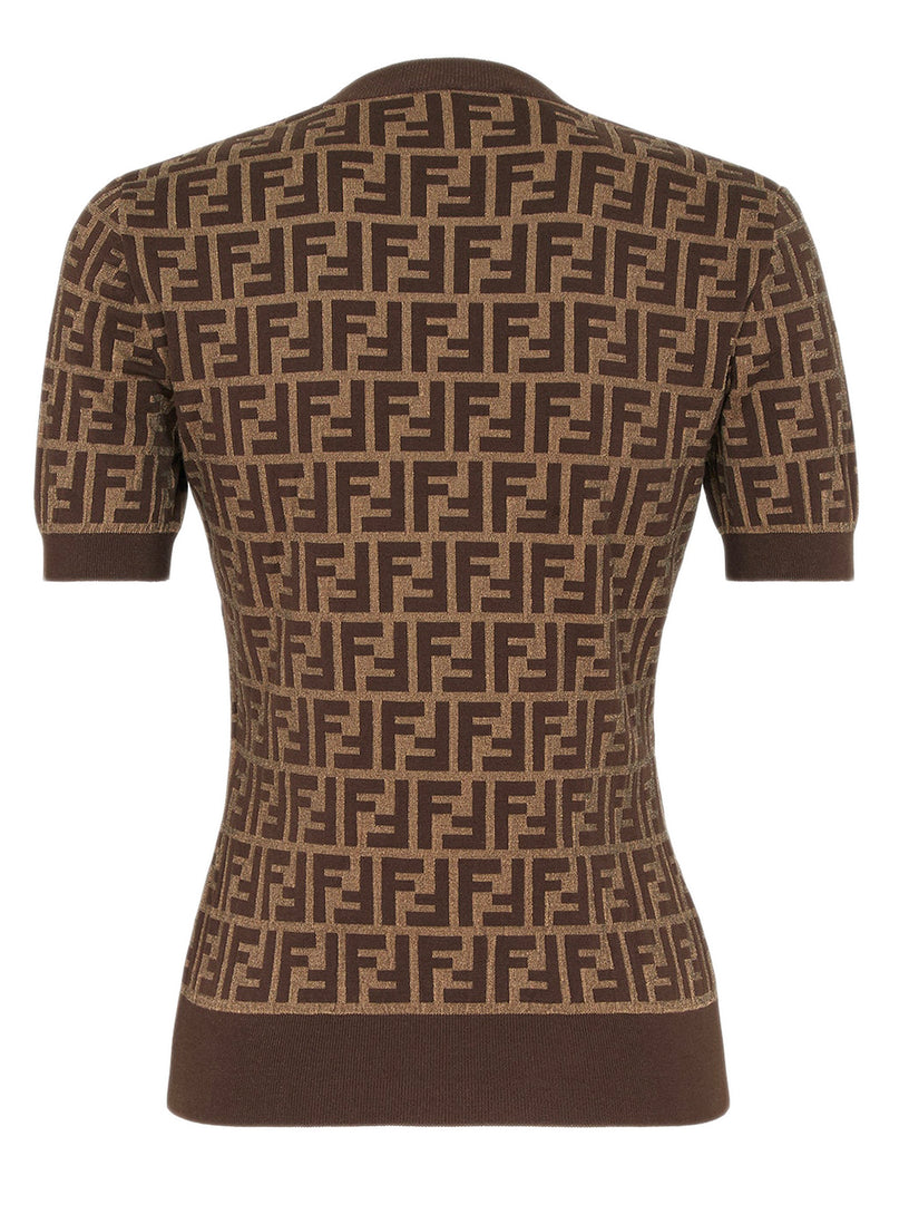 Brown FF cotton jumper