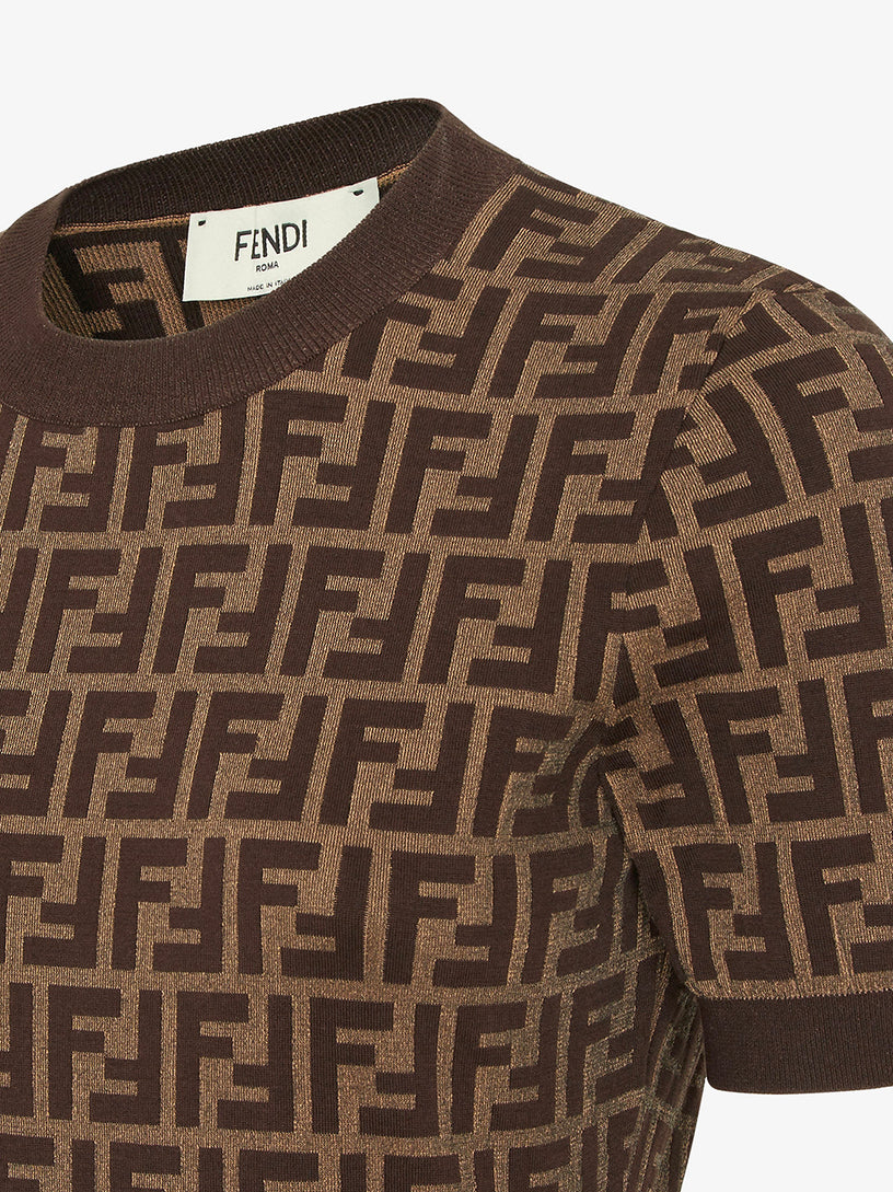 Brown FF cotton jumper