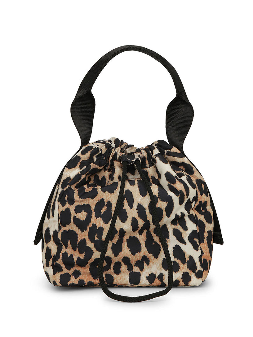 GANNI Leopard tech pouch bag