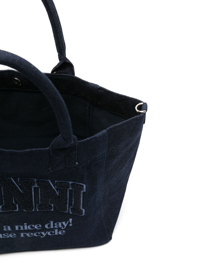 Small denim shopping bag