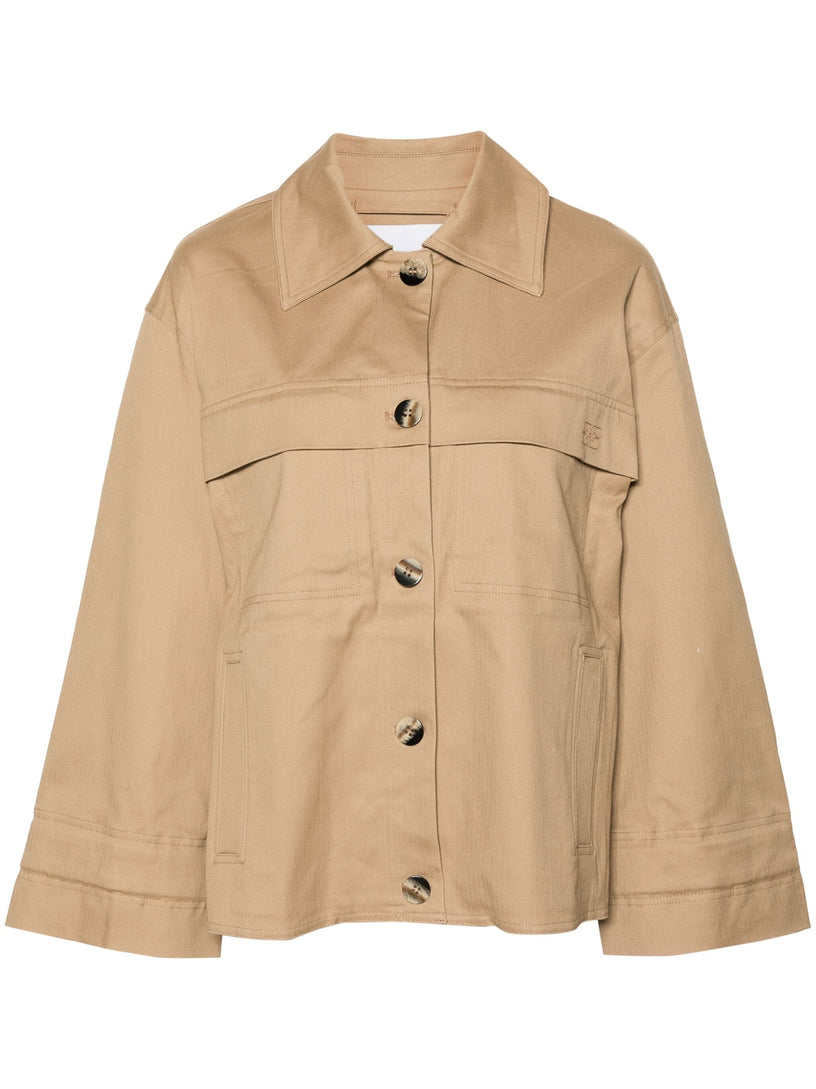 GANNI Herringbone canvas jacket