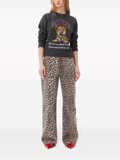 Leopard Printed Izey Jeans