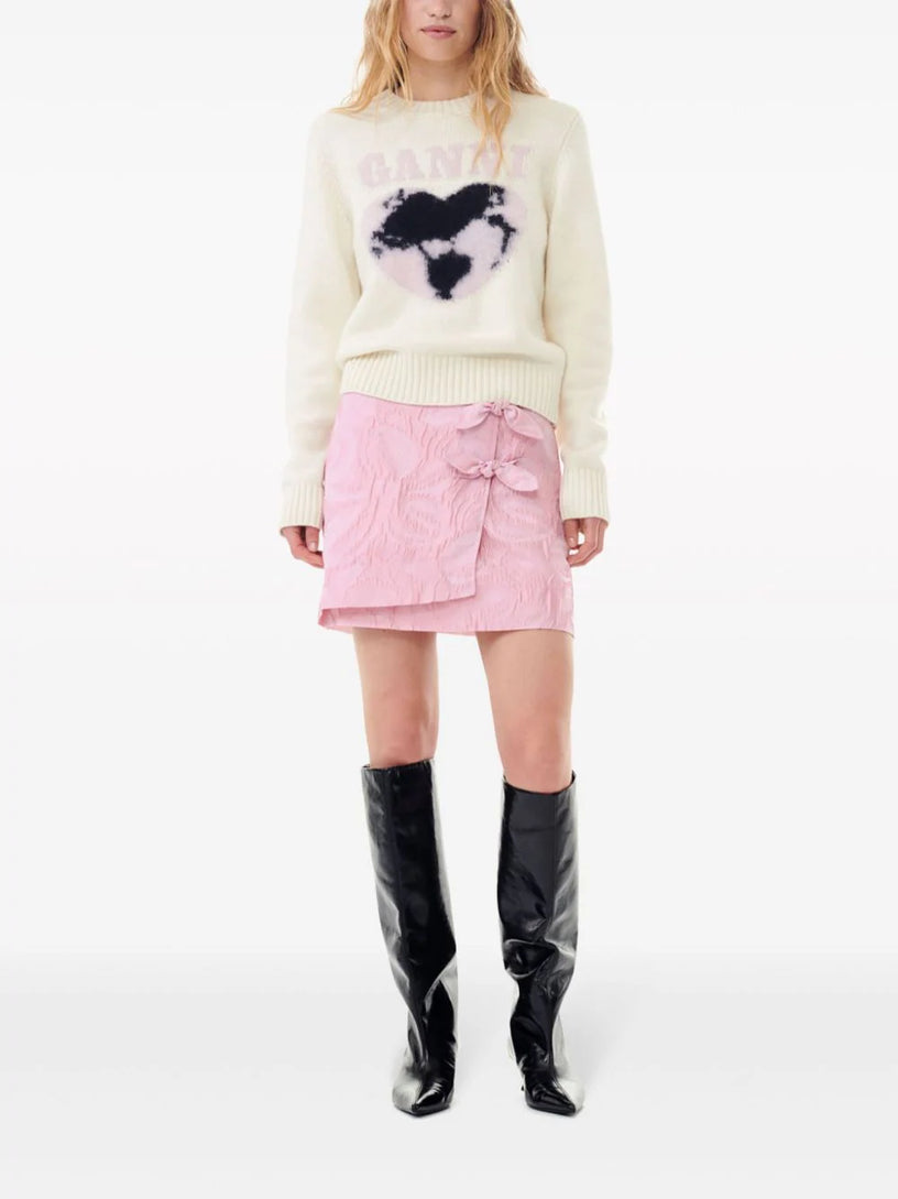 Sweater with intarsia heart