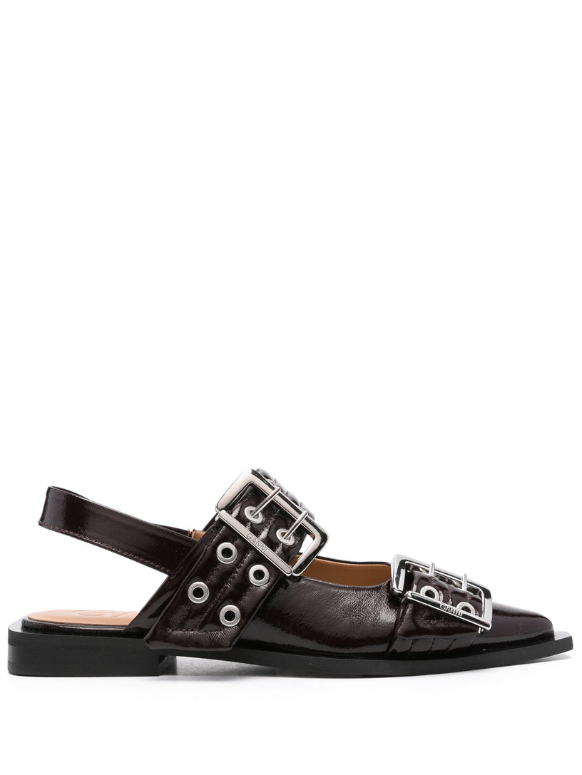 GANNI Buckle ballerinas