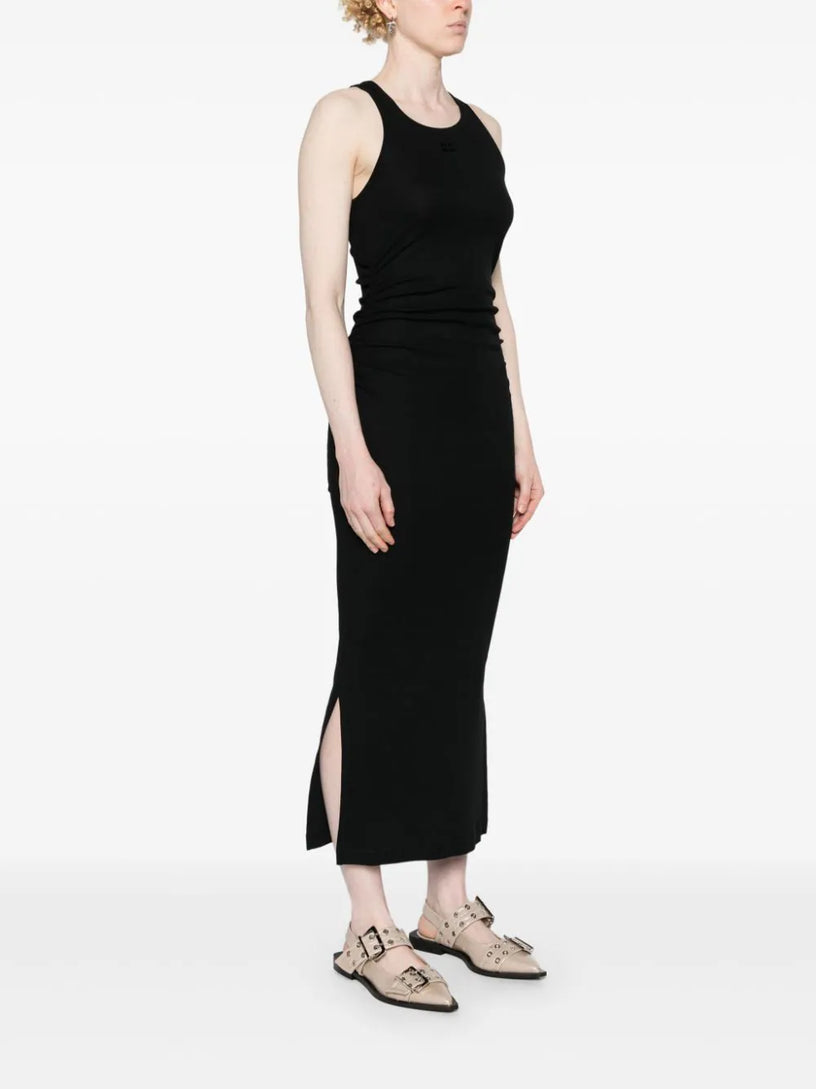 Cotton rib tank top long dress