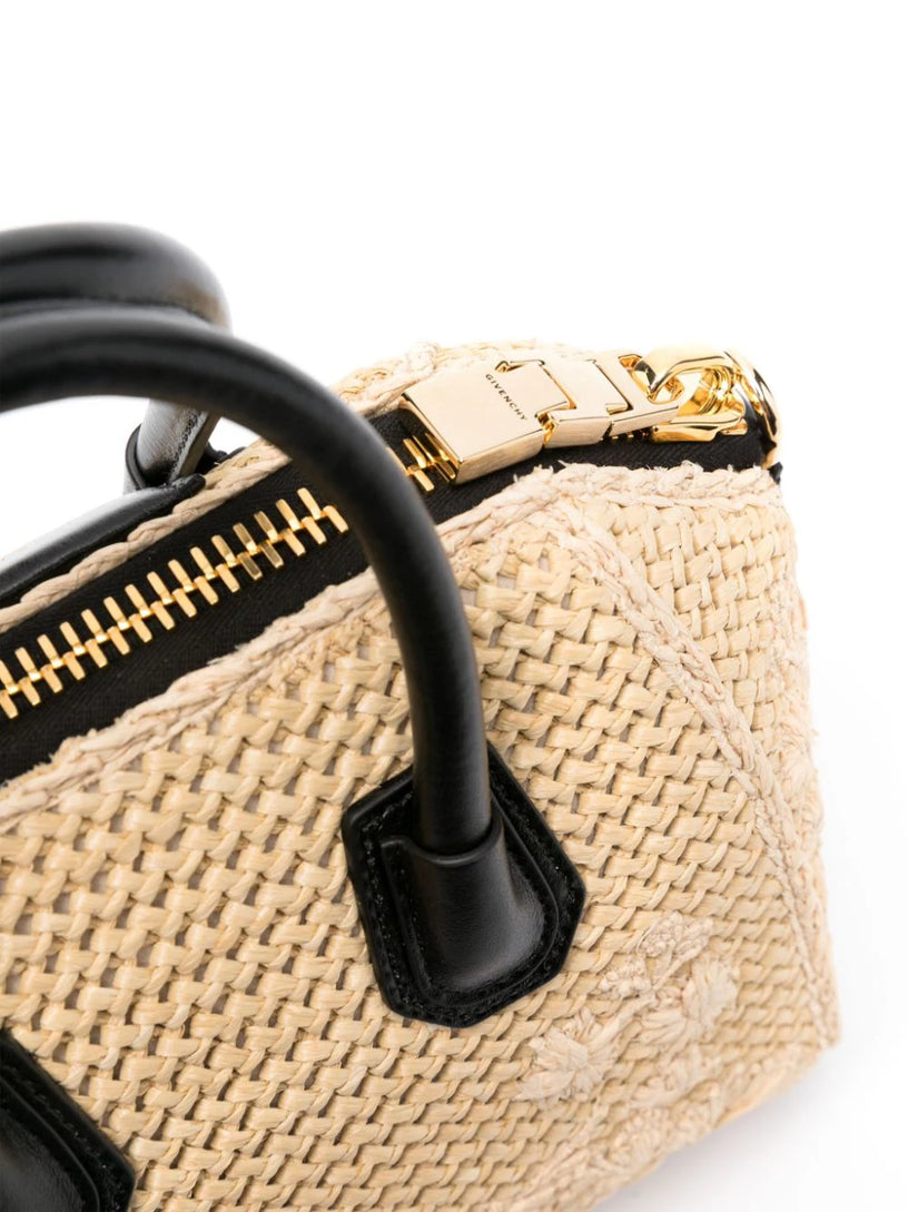 Antigona mini raffia bag