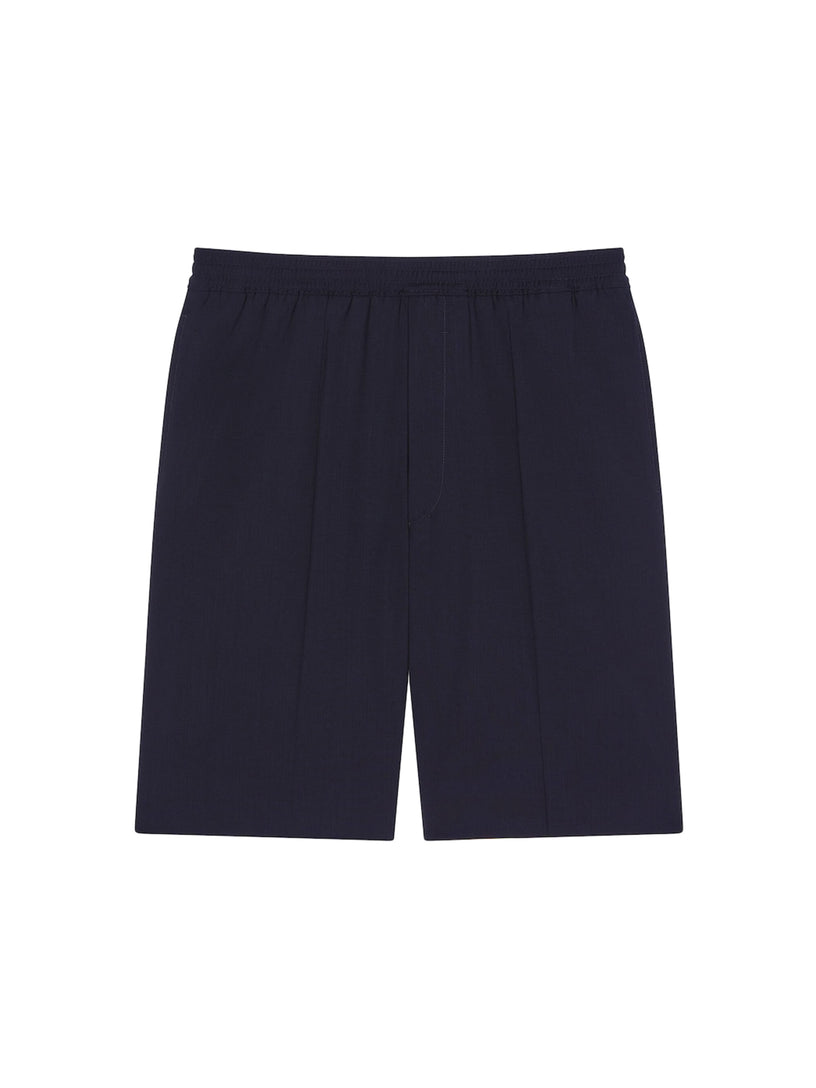 Bermuda shorts in wool poplin