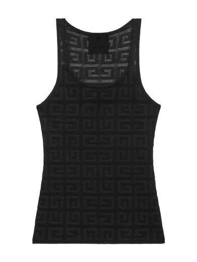 Slim tank top in 4G jacquard