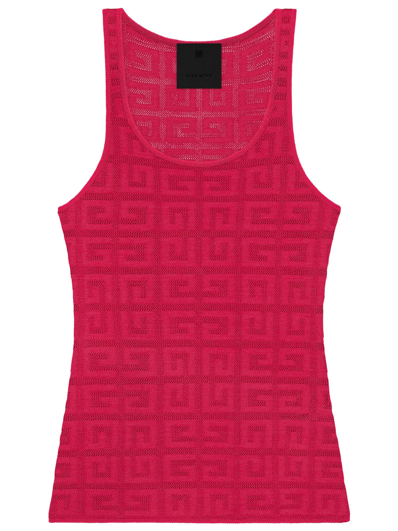 Slim tank top in 4G jacquard