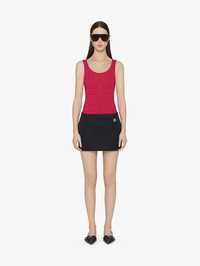 Slim tank top in 4G jacquard